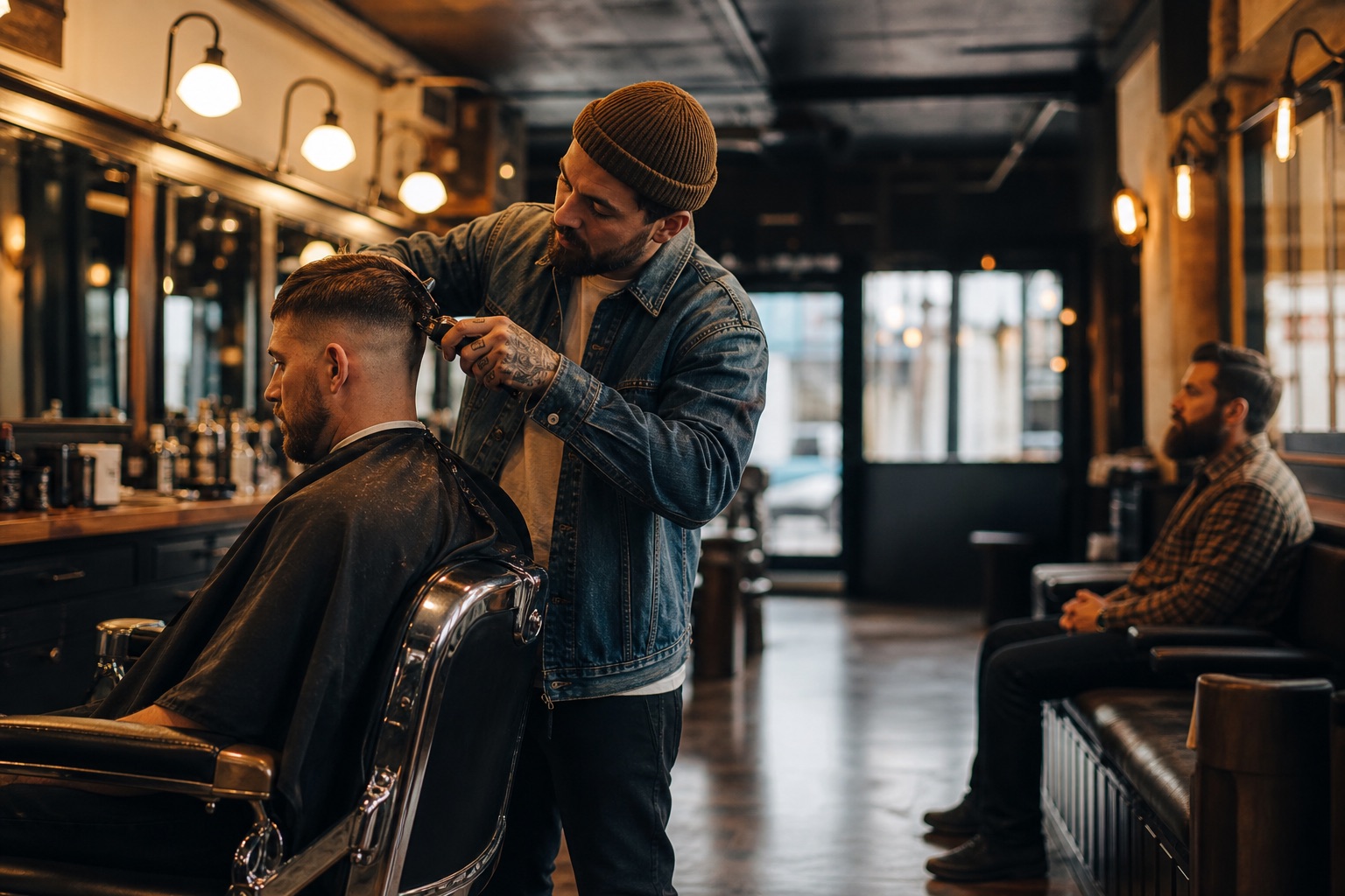 A San Diego barber business at work