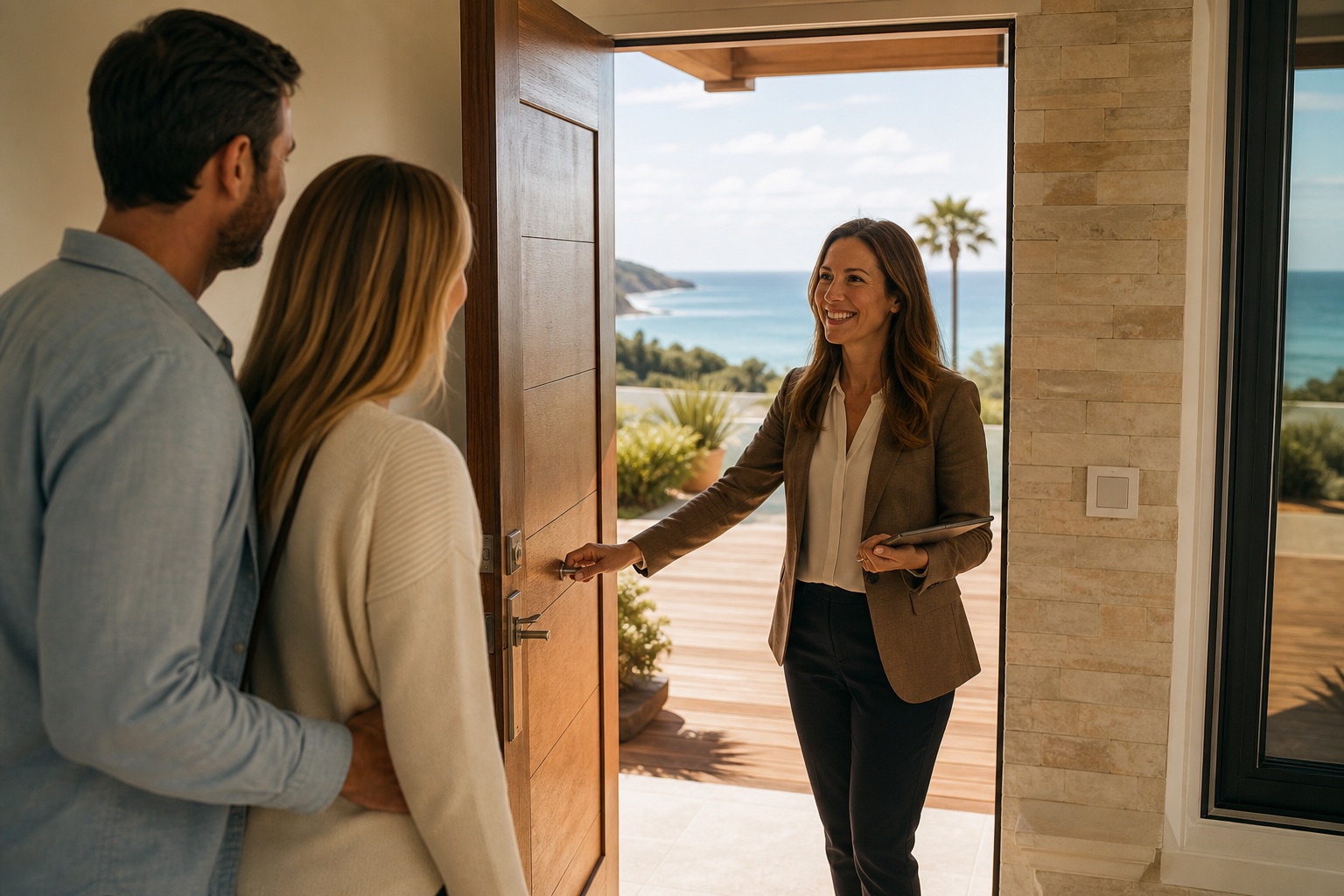 A San Diego real estate agent business at work